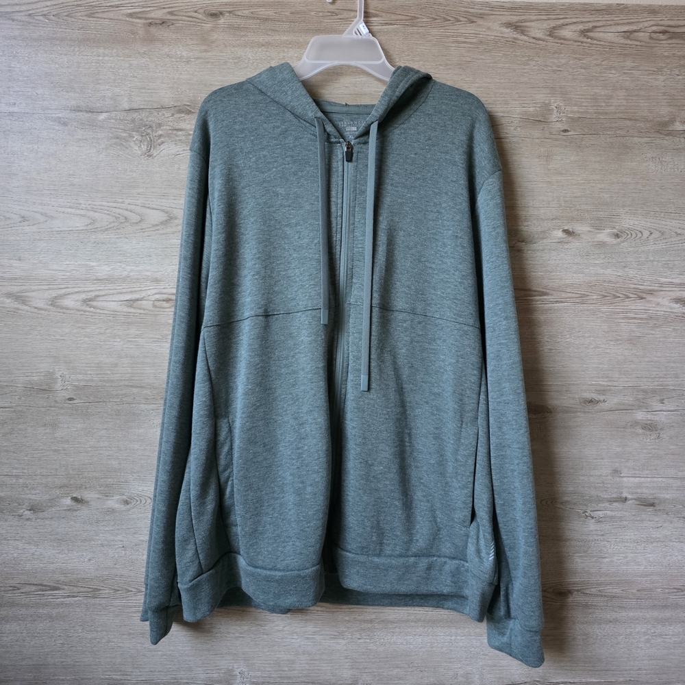 Men’s XL Green Full Zip Hoodie Athleisure Athletic Jacket NWT